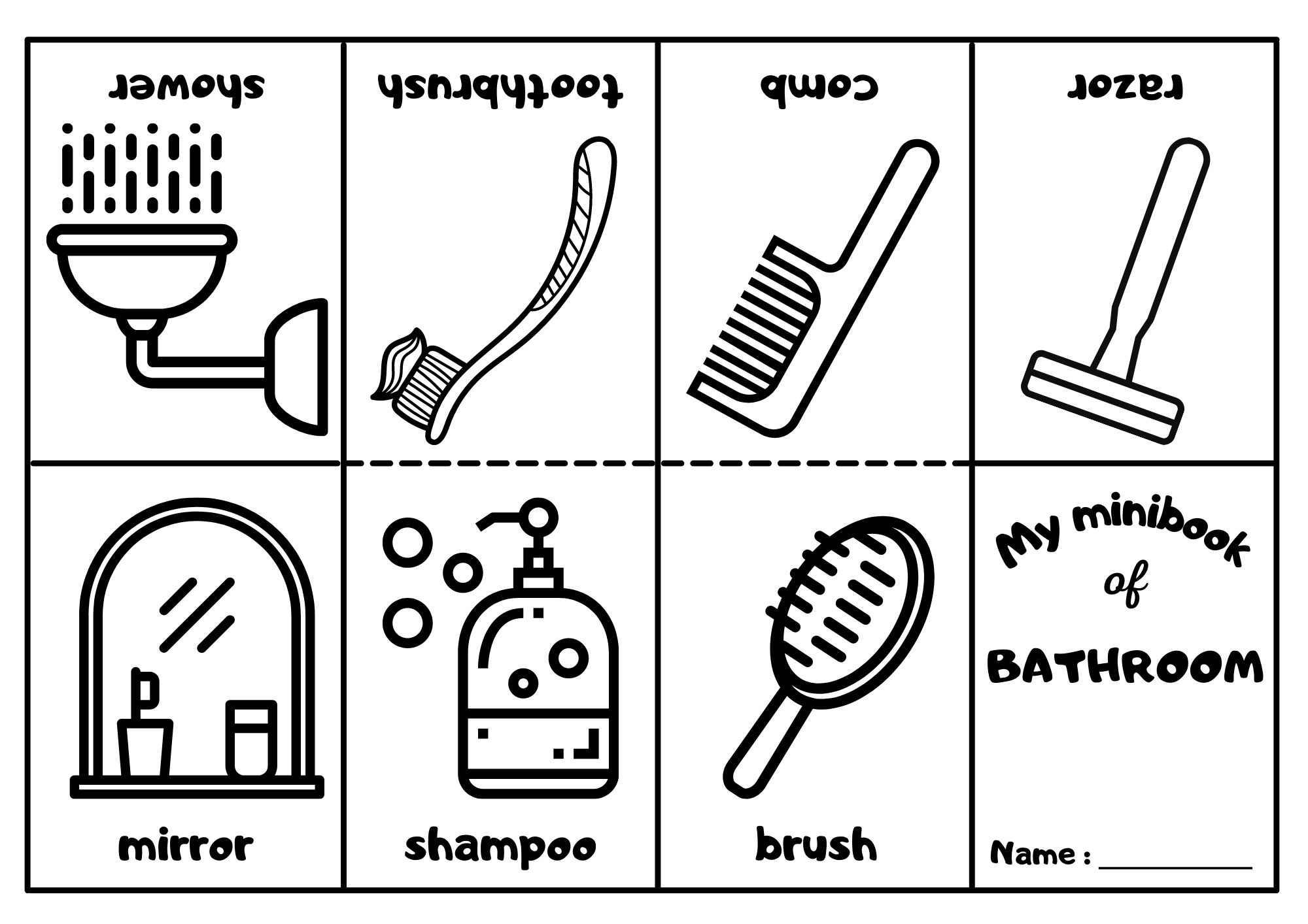 Bathroom Mini Coloring Book2